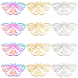 12 шт. 3 цвета 304 подвески из нержавеющей стали, бабочка