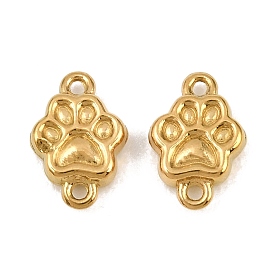 304 Stainless Steel Connector Charms, Claw Print Links, Ion Plating(IP), Long-Lasting Plated