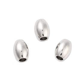 201 Stainless Steel Beads, Oval