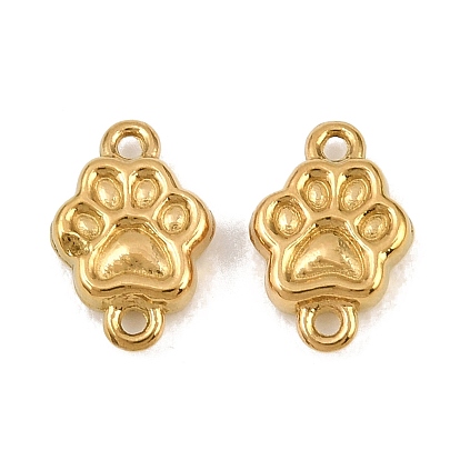 304 Stainless Steel Connector Charms, Claw Print Links, Ion Plating(IP), Long-Lasting Plated