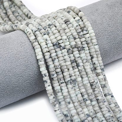 Натуральный кунжут яшма / киви нитки бусины яшмы, матовые, дисковые бусы, Heishi бусы