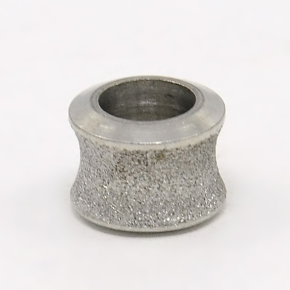 304 Edelstahl Großlochsäule strukturierte Perlen, 10x7 mm, Bohrung: 6 mm