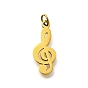 304 подвески из нержавеющей стали, с целью перехода в кольце, очарование музыкальной ноты, лазерная резка, ионное покрытие (ip)