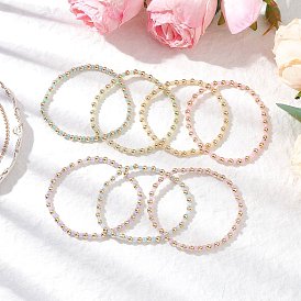 Женские браслеты из стеклянных и латунных бусин в богемном стиле