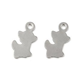 201 Stainless Steel Charms, Dog Charm