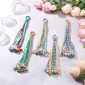 5шт 7 внутренние сердечники полиэстер и спандекс шнур веревки подвесные украшения, с акриловой, пластик и сплав