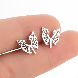 Horror Stainless Steel Mini Lung Earrings for Hip Hop Girls Halloween Gift