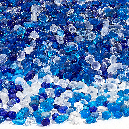 3000шт. 1500г прозрачных стеклянных бусин, бусины без отверстий , самородки
