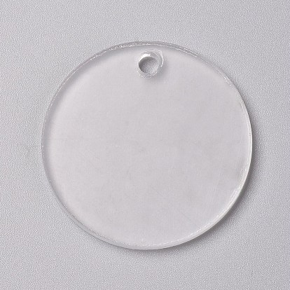 Прозрачные бланки акриловые подвески, для DIY брелки, бирки сумки, подарочные бирки, рождественские украшения, плоско-круглые