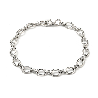 201 Stainless Steel Oval Link Chain Bracelets