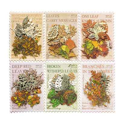 Наборы инструментов для скрапбукинга осенних листьев, включая бумажные подушечки 20 шт. 10 стилей и наклейки для домашних животных 20 шт. 20 стилей., для альбома для вырезок diy, поздравительная открытка