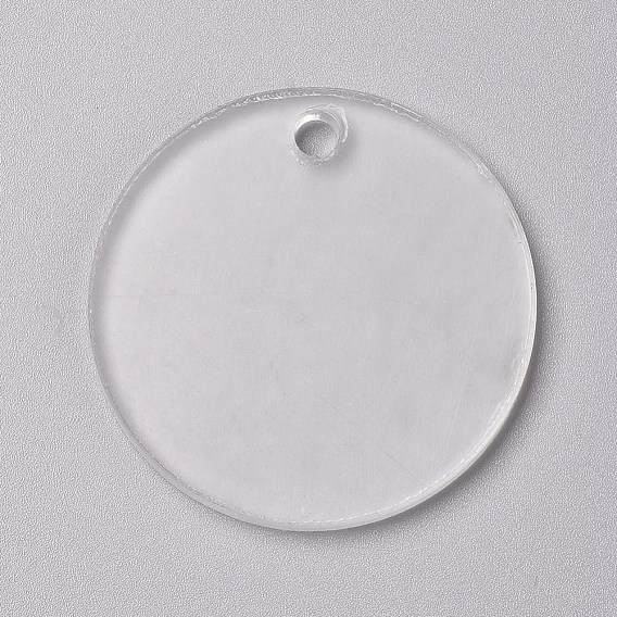 Прозрачные бланки акриловые подвески, для DIY брелки, бирки сумки, подарочные бирки, рождественские украшения, плоско-круглые