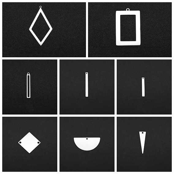 201 кулон из нержавеющей стали, геометрические прелести, цвет нержавеющей стали