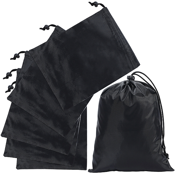 Nylon Packing Pouches, Drawstring Bags, Rectangle