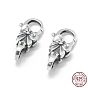 Thailand 925 Sterling Silver Lobster Claw Clasps, Bowknot