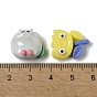 Flower/Snail/Rabbit Funny Cartoon Opaque Resin Decoden Cabochons, Mixed Shapes