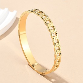 304 женские шарнирные браслеты из нержавеющей стали, ионное покрытие (ip)