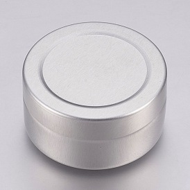 Round Aluminium Tin Cans, Aluminium Jar, Storage Containers for Cosmetic, Candles, Candies, with Slip-on Lid