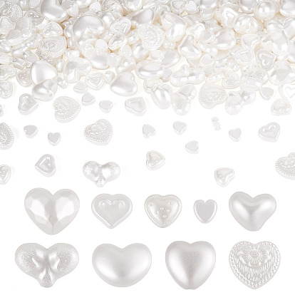 220 шт. 9 стиль бусины из АБС-пластика с имитацией жемчуга, сердце