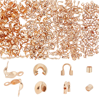 400шт 4 стиль латунные бусины, ползунки, рондель