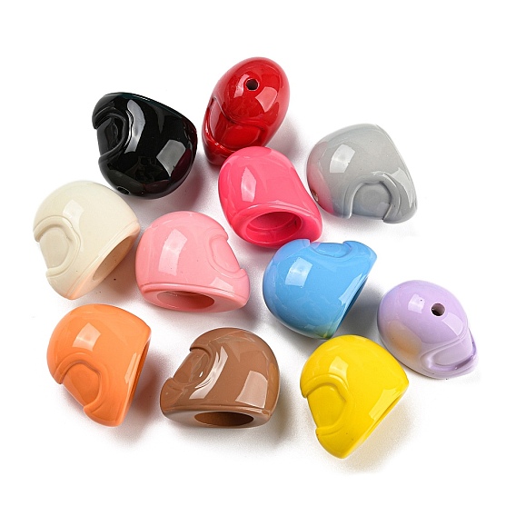 Cuisson peinture acrylique perles, casque