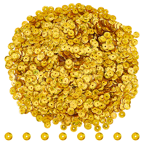 100g ПВХ бусины с пайетками, полу-чашевидные блестки бусины, центральное отверстие, диск