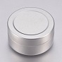 Round Aluminium Tin Cans, Aluminium Jar, Storage Containers for Cosmetic, Candles, Candies, with Slip-on Lid