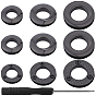 18Pcs 3 Styles Alloy Grommet Eyelet Findings, Screw Together Grommet Ring, for Bag Making, with 1Pc Iron Screwdriver