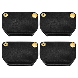 4шт. короткие застежки-подвески из искусственной кожи, пряжки для изготовления ремешков для сумок, с кнопками сплава досрочных, золотые