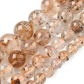 Нити натуральных алмазных бусин херкимер, круглые