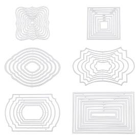 Frame Metal Cutting Dies Stencils, for DIY Scrapbooking/Photo Album, Decorative Embossing DIY Paper Card, Mixed Shapes
