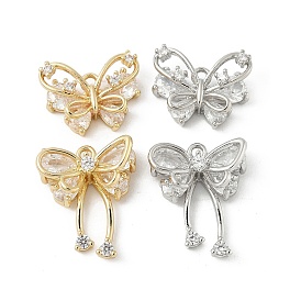 Латунные микро проложить кубического циркония подвески, без кадмия, без никеля и без свинца, бабочки прелести