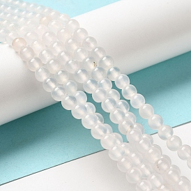 Естественно агат круглых бусин прядь, окрашенные, 6 мм, отверстие : 1 мм, около 62 шт / нитка, 14.96 дюйм