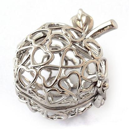 Подвески из латуни, для ожерелья, полая яблоко