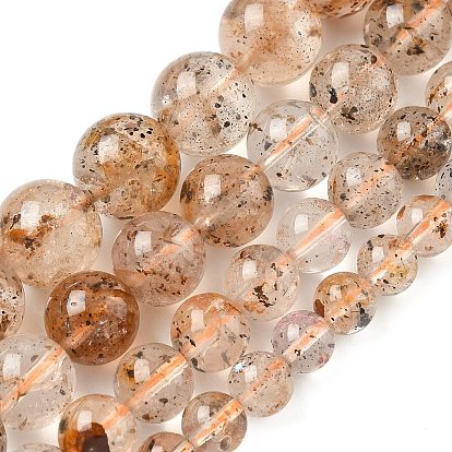 Нити натуральных алмазных бусин херкимер, круглые