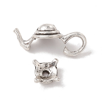 Alloy Bead Cap Set, Teapot
