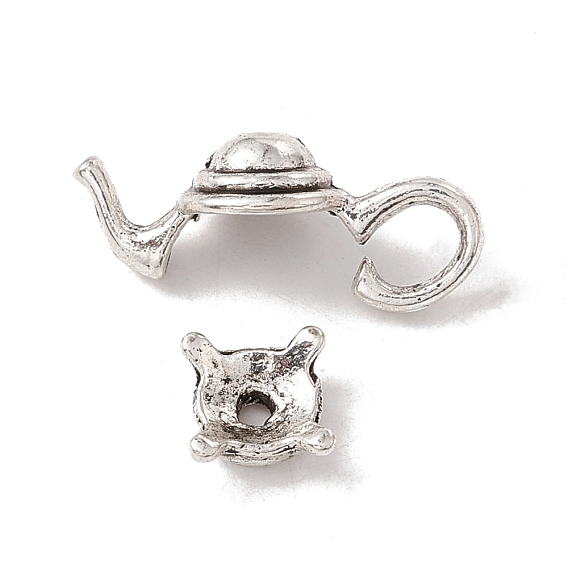 Alloy Bead Cap Set, Teapot