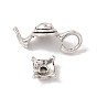 Alloy Bead Cap Set, Teapot