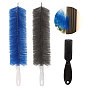 2 шт. 2 цветные пластиковые и нейлоновые кисти, инструмент для очистки, 1щетка для чистки лезвий парикмахерской из поликарбоната