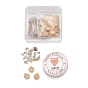 26Pcs Flat Round Initial Letter A~Z Alphabet Enamel Charms, 20G Natural Gold Rutilated Quartz Chip Beads and Elastic Thread, for DIY Jewelry Making Kits
