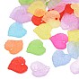Transparent Acrylic Pendants, Frosted, Heart