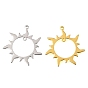 Brass Links, Sun, Rack Plating, Long-Lasting Plated, Cadmium Free & Lead Free
