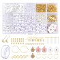 DIY-Set zur Herstellung von Schmucksets aus Kunstperlen, einschließlich Acryl-Perlen, Zubehör aus Eisen, Ohrmuttern aus Kunststoff, 304 Ohrringe aus Edelstahl und Messing, Legierung Anhänger, elastischen Faden