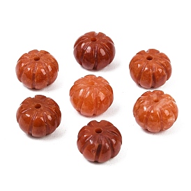 Натуральные бирманские нефритовые бусины, окрашенные в различные цвета., тыква