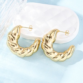 C-образные 304 серьги-гвоздики из нержавеющей стали для женщин