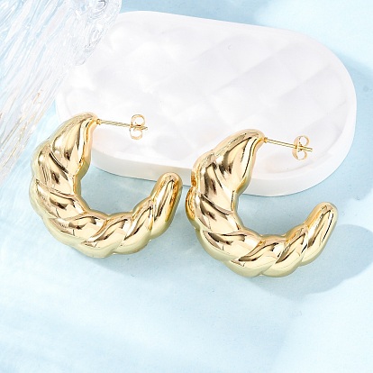 C-образные 304 серьги-гвоздики из нержавеющей стали для женщин