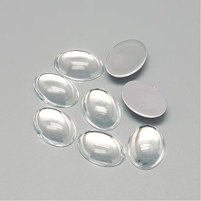 Прозрачного акрилового кабошонов, овальные