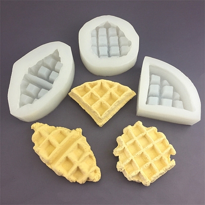 Moules d'affichage en silicone de qualité alimentaire pour bricolage de gaufres, moules de résine, outils de moule d'artisanat en argile