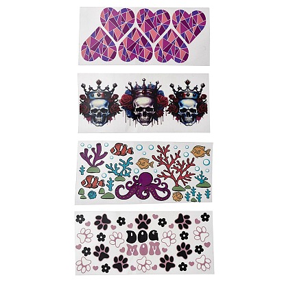 Прозрачная пленка для натирания на наклейки для стеклянных стаканчиков, Водонепроницаемые наклейки для переноски оберток чашек для поделок из чашек