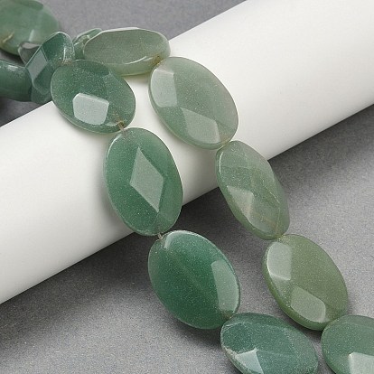 Естественный зеленый авантюрин бисер нитей, ромбовидная огранка граненый овал